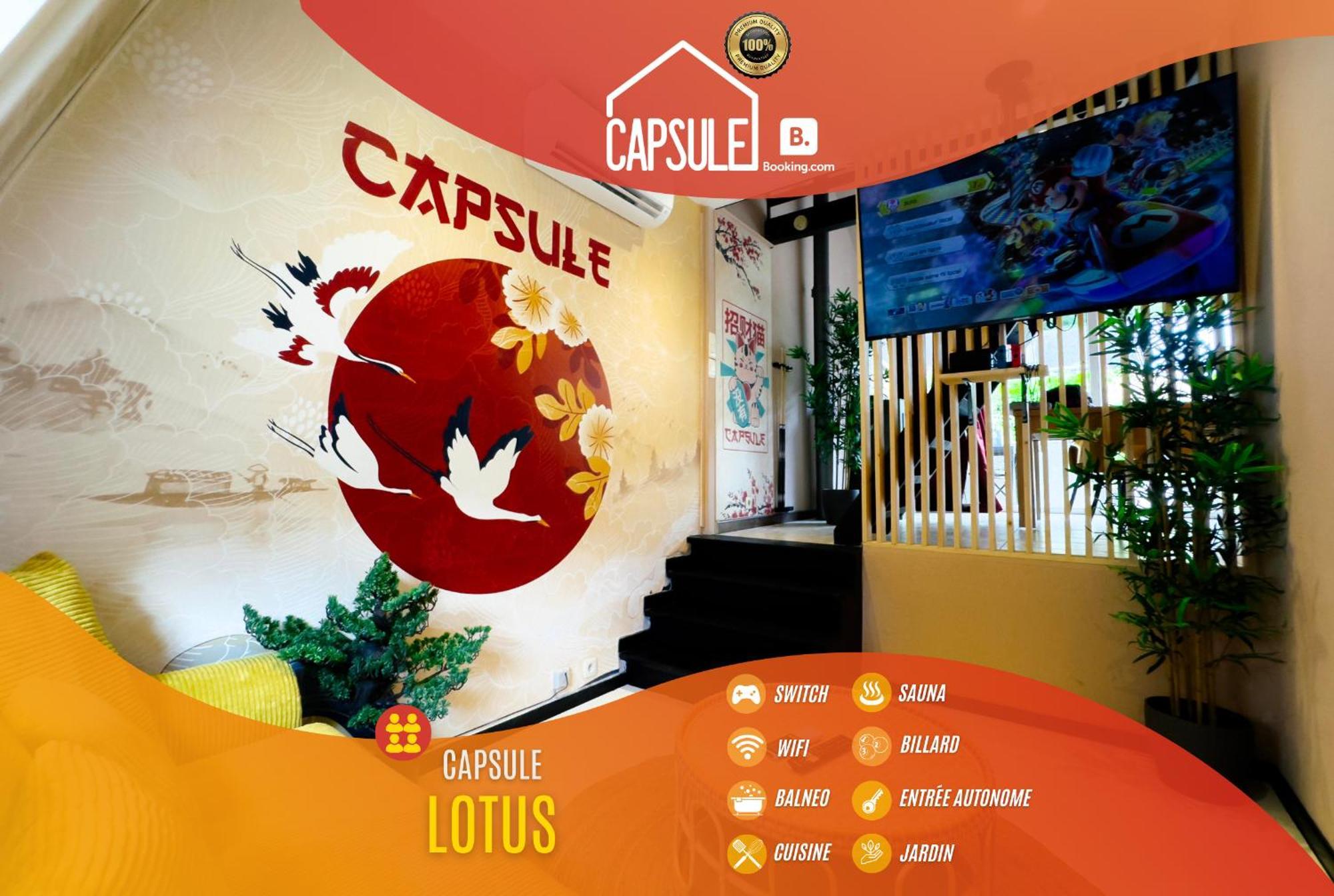 Capsule Lotus-Balneo-Sauna-Billard-Nintendo Hastiere-par-dela 외부 사진
